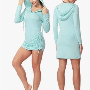 Cakulo XL swim dress cover up beautiful light blue turquoise shade.